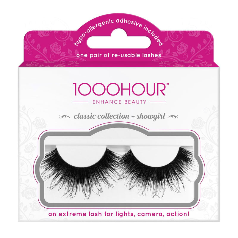 1000 Hour Classic Collection - Showgirl Re-Useable Lashes 1 Pair