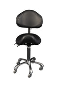 Karma Cradle Mountain Salon Stool with Back Black 07070102 Salon Stools Karma