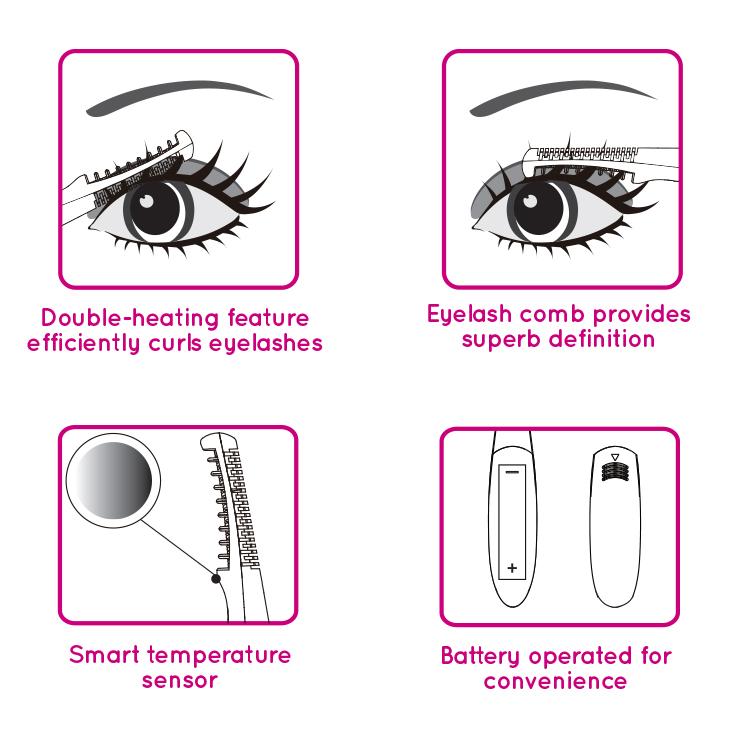 1000 Hour Heated Eyelash Curler Retail 1000 Hour