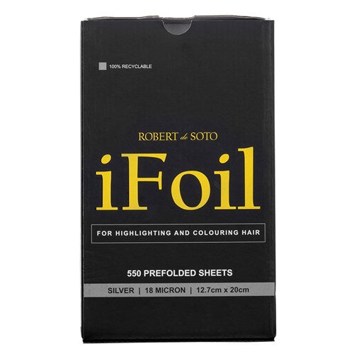 Robert DeSoto iFoil 18 Micron Pre Cut Foil 550 Sheets 120 x 200mm - Medium Silver Foil Robert De Soto