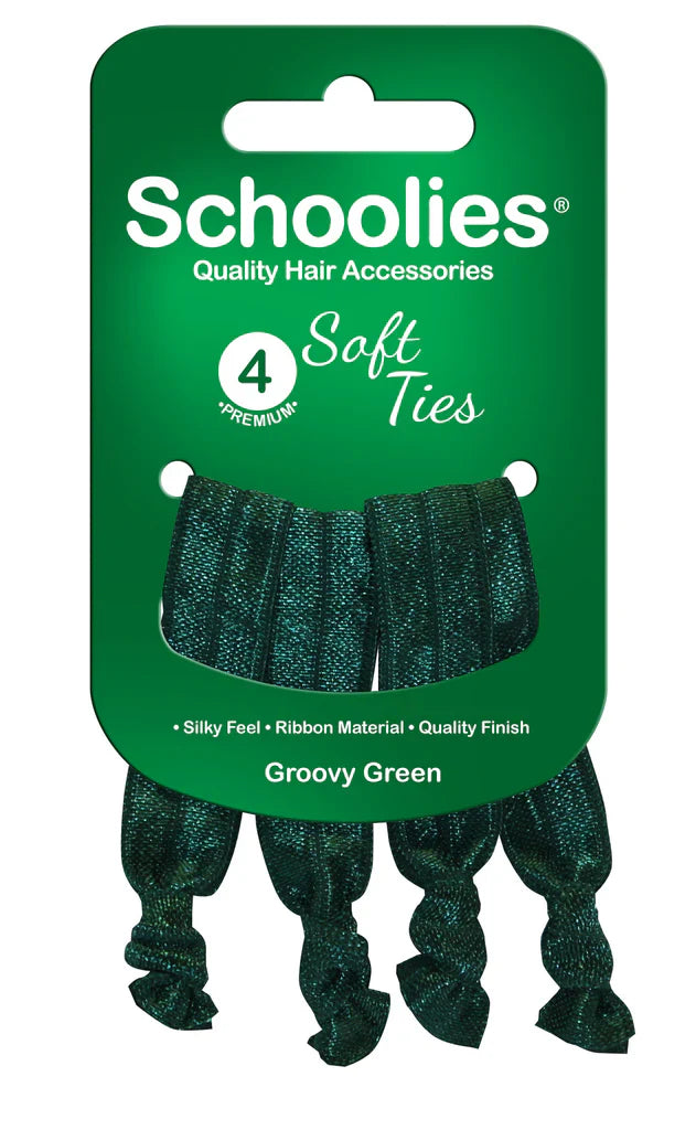 Schoolies SC425 Soft Ties 4pc Groovy Green Retail Schoolies