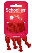 Schoolies SC430 Soft Ties 4pc Radical Red Retail Schoolies