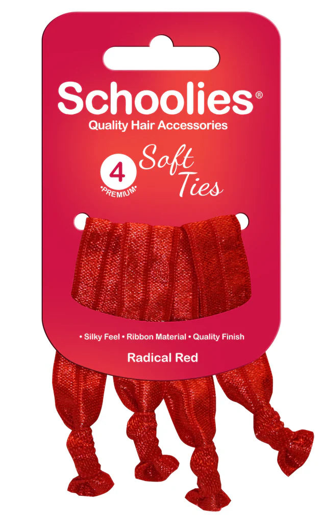 Schoolies SC430 Soft Ties 4pc Radical Red Retail Schoolies