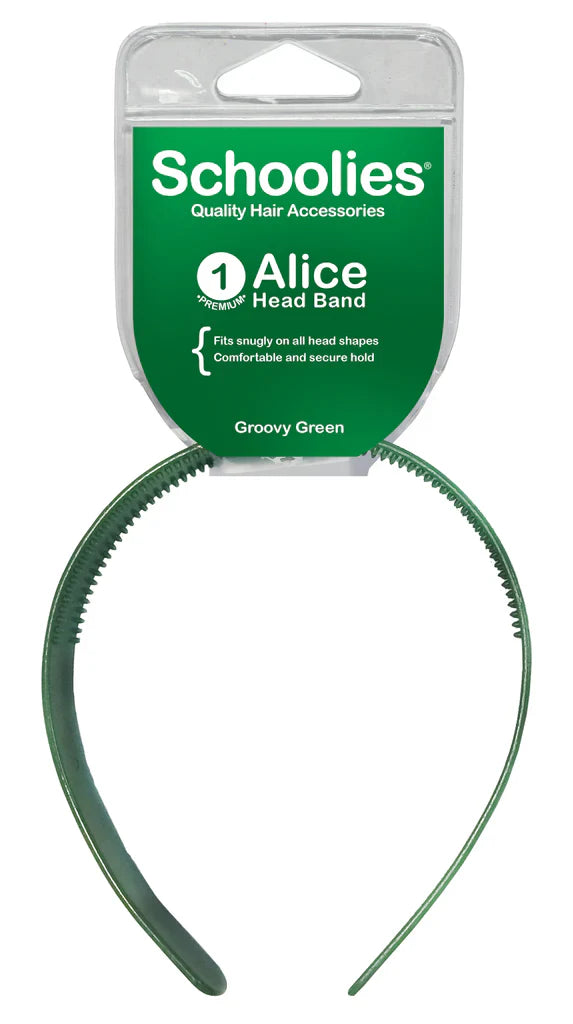 Schoolies SC505 Alice Head Band Groovy Green Retail Schoolies