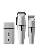 JRL Onyx White Ghost II Professional Clipper, Trimmer and Shaver Trio Kit Clipper/Trimmer/Foil Shaver Duo JRL