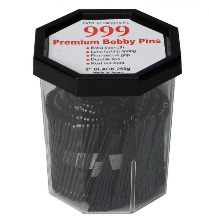 Premium Pin Company 999 Bobby Pins 2inch - Black Retail 999