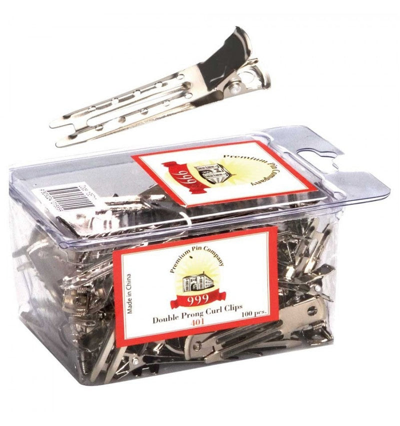 Premium Pin Company 999 Double Prong Curl Clip 100pc - 401 Retail 999