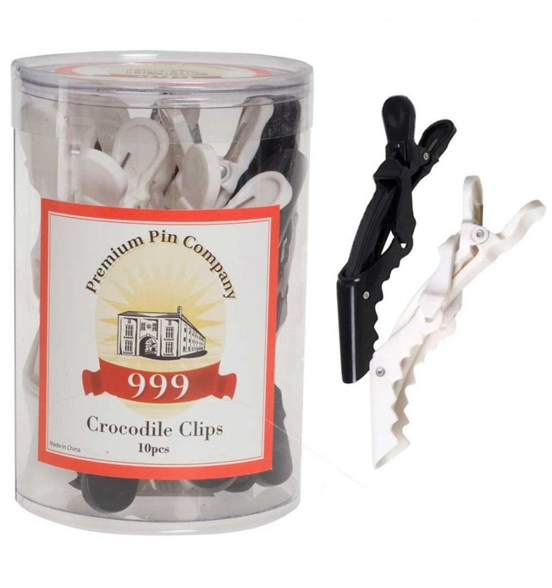 Premium Pin Company 999 Crocodile Clips Black & White 10pc - Large Retail 999