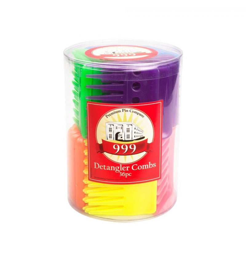 Premium Pin Company 999 Detangler Combs 36pc Retail 999