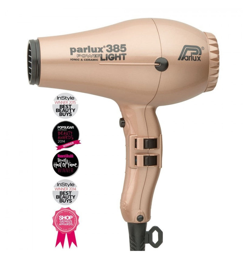 Parlux 385 Power Light Ionic and Ceramic Hair Dryer 2150W Light Gold Hair Dryer Parlux
