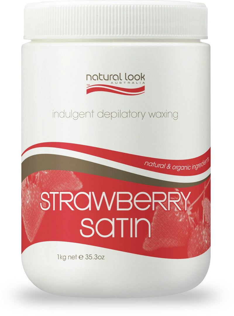 Natural Look Strawberry Satin Strip Wax 1kg Waxing Natural Look