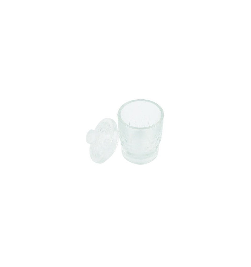 Hawley Glass Dappen Dish Deep with Lid
