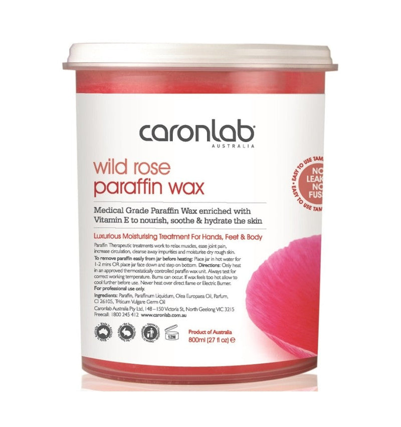 Caronlab Paraffin Wax Wild Rose 800ml Retail Caronlab
