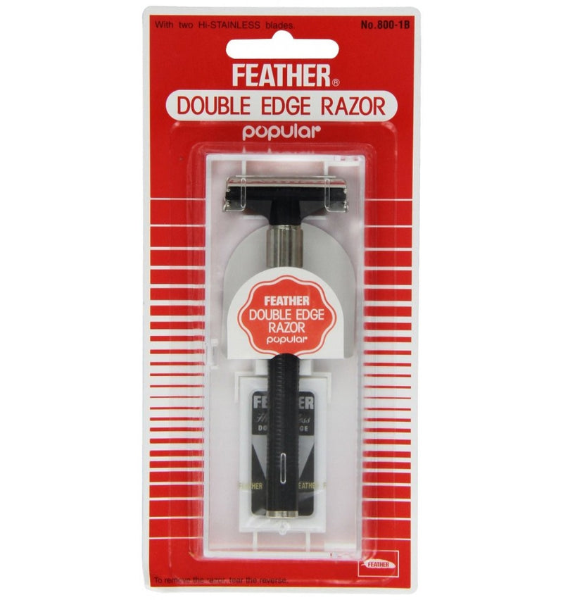 Feather Double Edge Razor With 2 Packs of 10pk Blades RA8001B Retail Feather