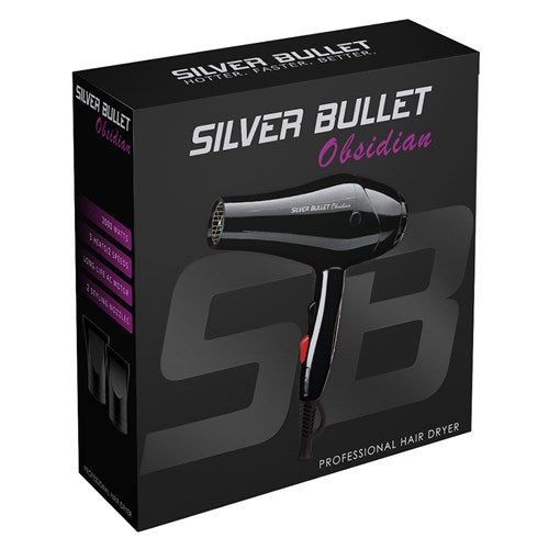 Silver Bullet Obsidian Hair Dryer 2000W Black Hair Dryer Silver Bullet