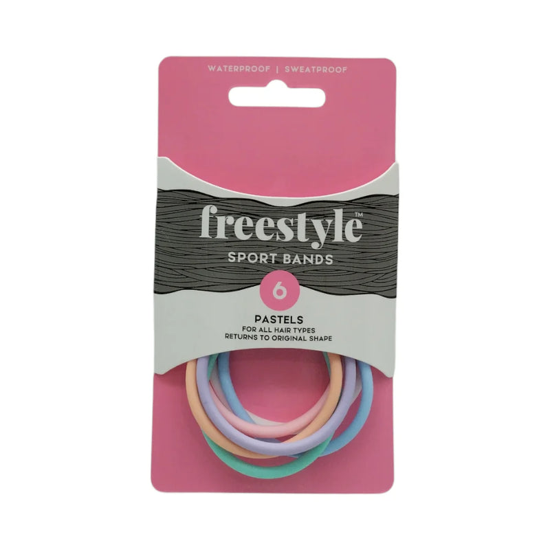 Freestyle Non-Slip Sports Bands Pastels 6pc Retail Freestyle