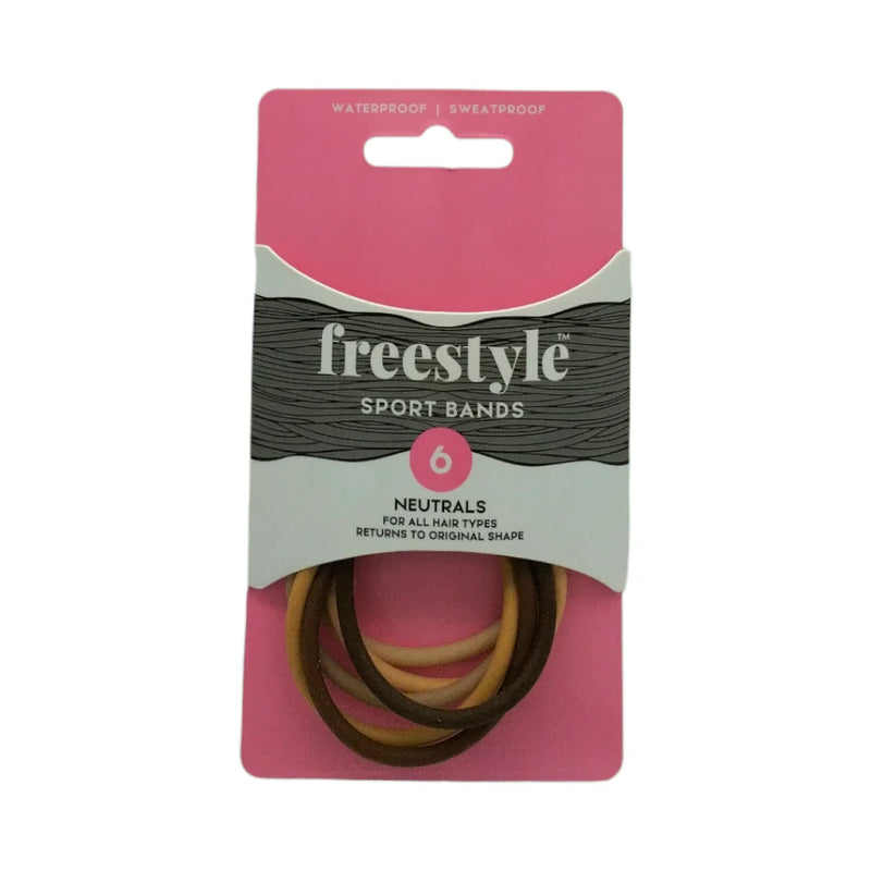 Freestyle Non-Slip Sports Bands Neutrals 6pc Retail Freestyle