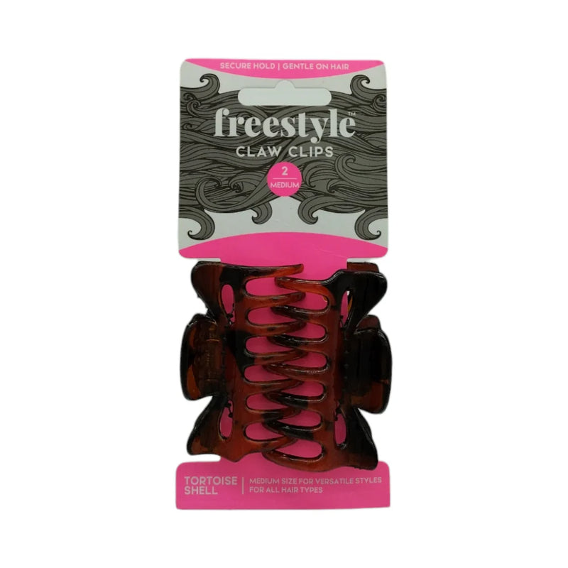 Freestyle Claw Clips Medium Tortoise Shell 2pc Retail Freestyle