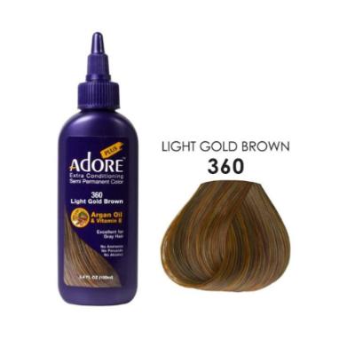Adore Plus Semi Permanent Hair Colour No. 360 Light Gold Brown 100ml Hair Colours - Semi Permanent Adore
