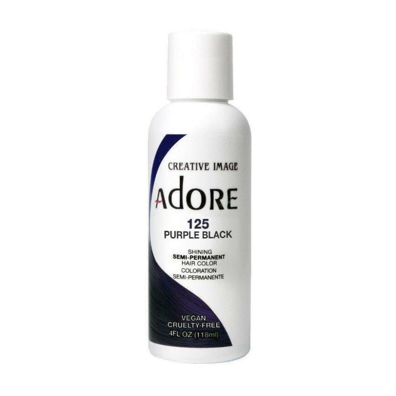 Adore Semi Permanent Hair Colour No. 125 Purple Black 118ml Hair Colours - Semi Permanent Adore