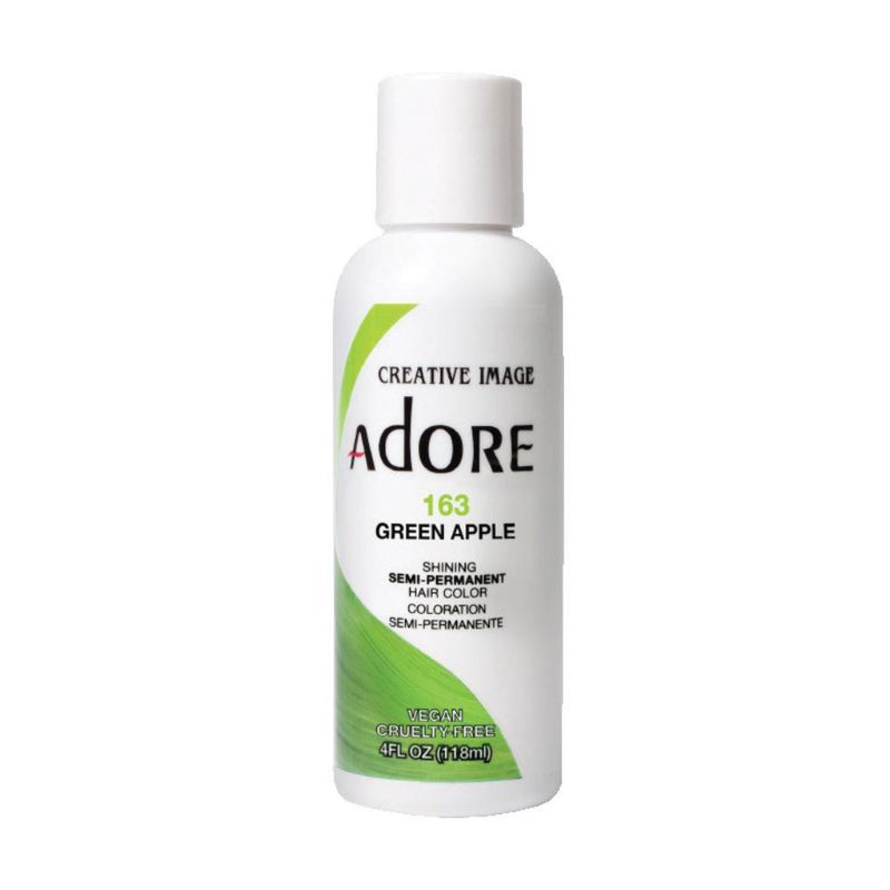 Adore Semi Permanent Hair Colour No. 163 Green Apple 118ml Hair Colours - Semi Permanent Adore