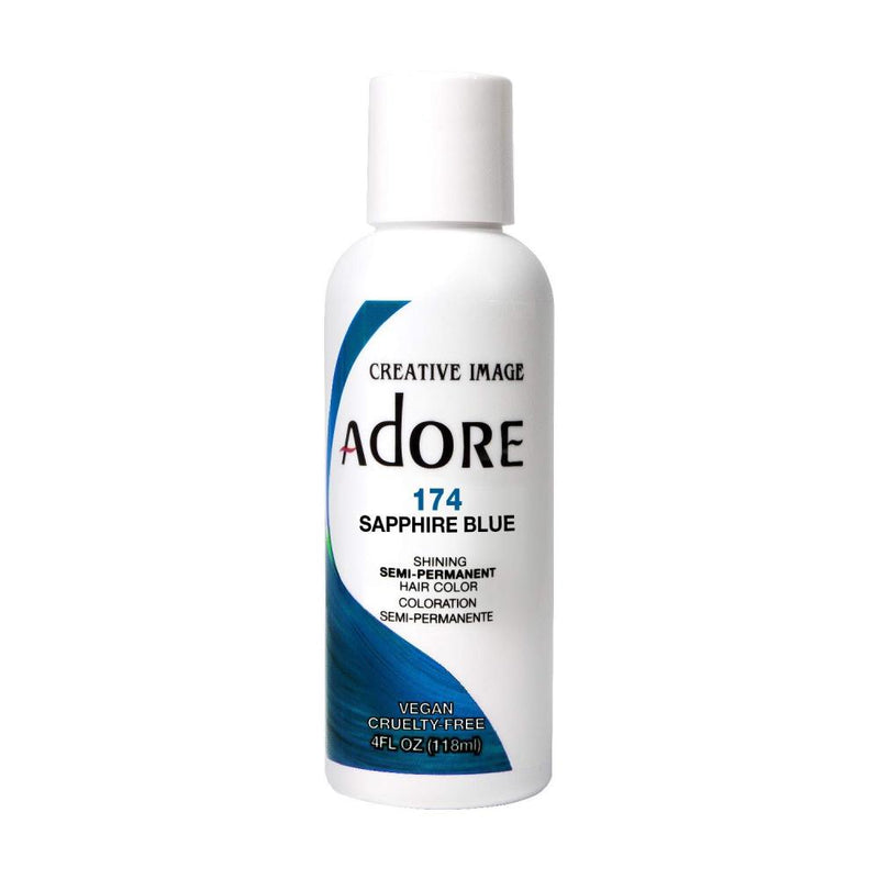 Adore Semi Permanent Hair Colour No. 174 Sapphire Blue 118ml Hair Colours - Semi Permanent Adore