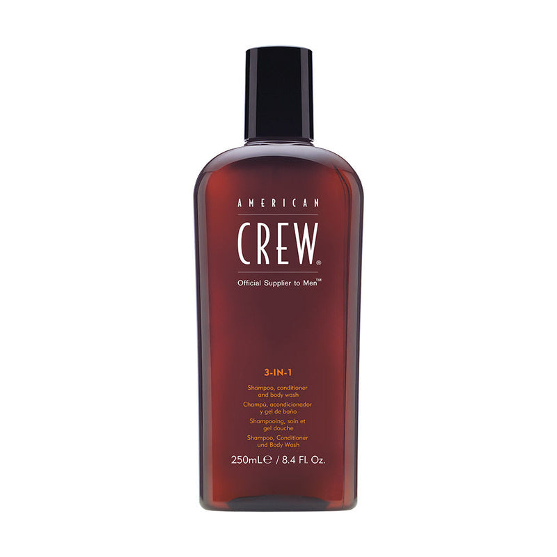 American Crew Classic 3 in 1 Shampoo Conditoner Body Wash 450ml Retail American Crew