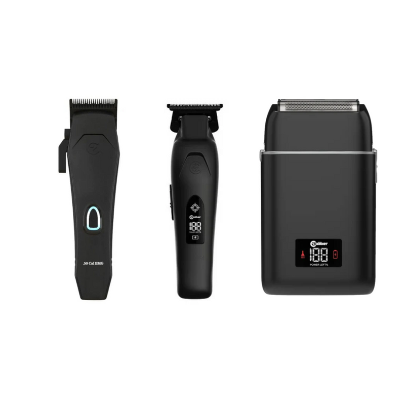 Caliber .50 Cal BMG Clipper Laser+ Trimmer and Moab Foil Shaver Trio Kit Clipper/Trimmer/Foil Shaver Duo Caliber