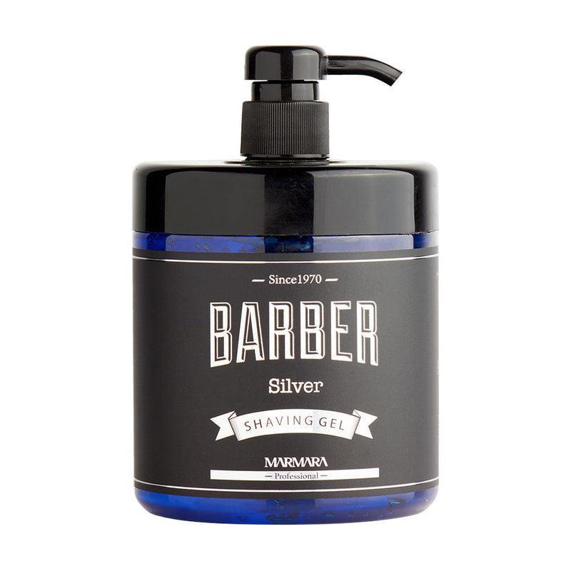 12x Barber Marmara Silver Shaving Gel 1kg Shaving Products Barber Marmara