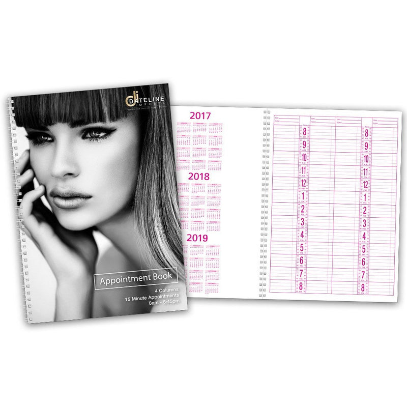 Dateline Professional 50 Page Appointment Book - 4 Column Retail Dateline