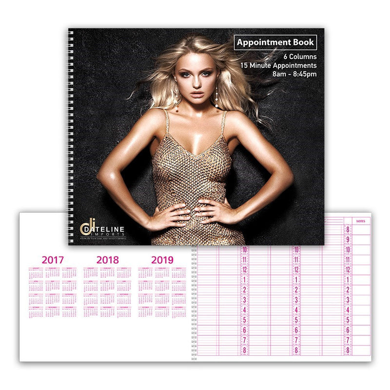 Dateline Professional 50 Page Appointment Book 6 Column Retail Dateline