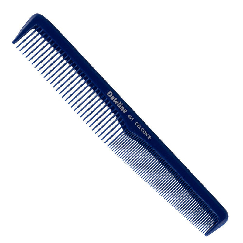Dateline Professional Blue Celcon Styling Comb 7Inch 401 Tapered Retail Dateline