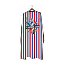 Deyaz Premium Salon Cape Barber Shop Blue & Red Stripe Capes Deyaz