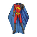 Deyaz Premium Salon Kids Cape 75cmx120cm Superman Blue Retail Repli Cape