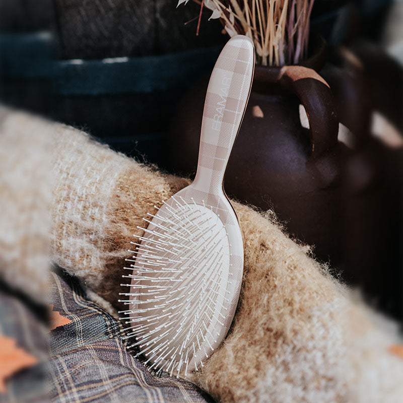 Framar Plaid Hair Day Detangle Brush Charlotte Hair Brush Framar
