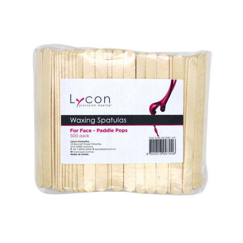 Lycon Spatulas Face Paddle Pop 500pk Waxing Lycon