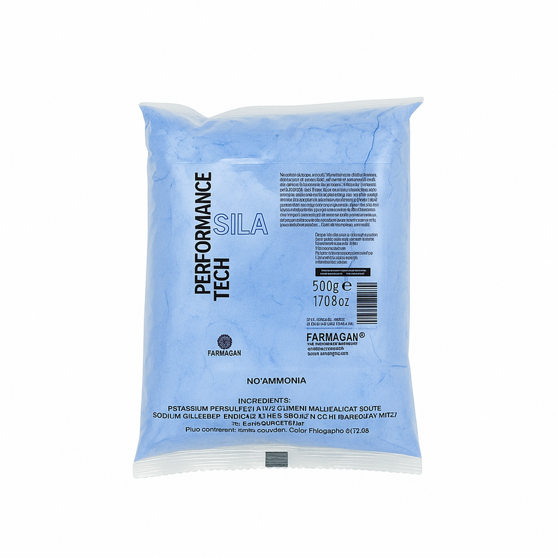 Farmagan Superlative Performance Tech Ammonia Free Anti-Yellow Light Blue Bleaching Powder 500g Refill - Made in Italy