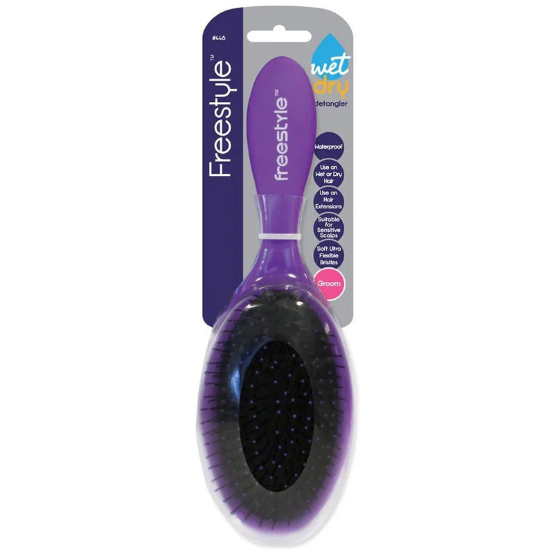 Freestyle FS448 Everyday Wet/Dry Detangler Purple Brush Retail Freestyle