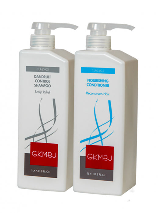 GKMBJ Dandruff Shampoo & Nourishing Conditioner Duo 1L Retail GKMBJ