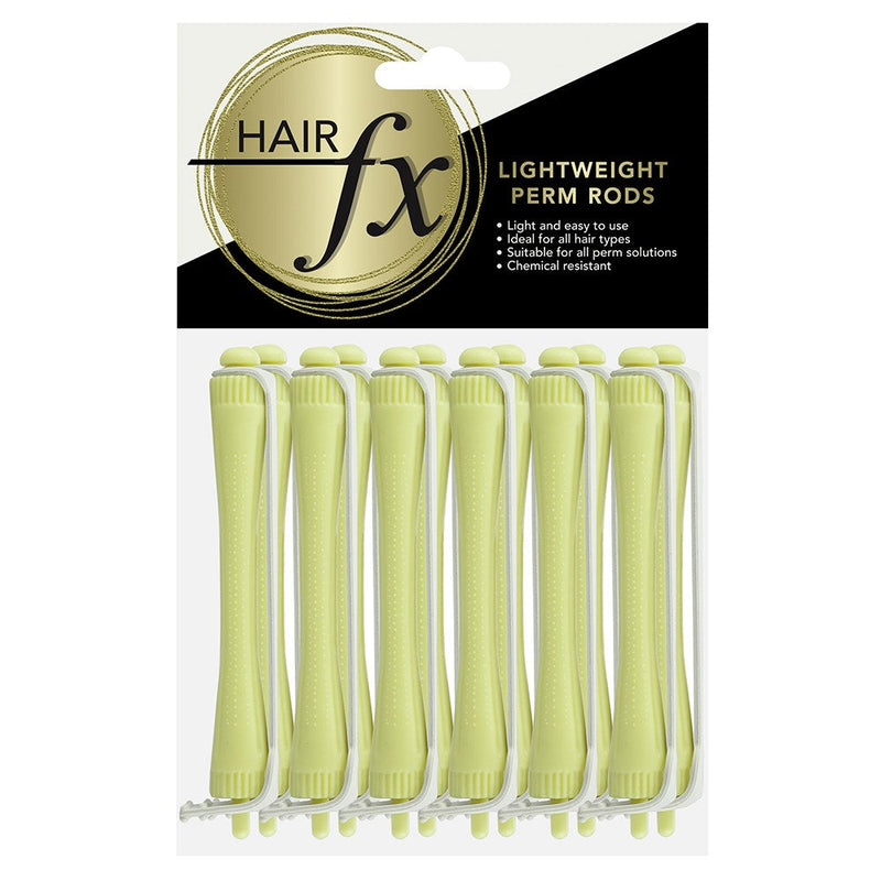 Hair Fx Lightweight Perm Rods 12pc 7mm Yellow Retail Hair FX