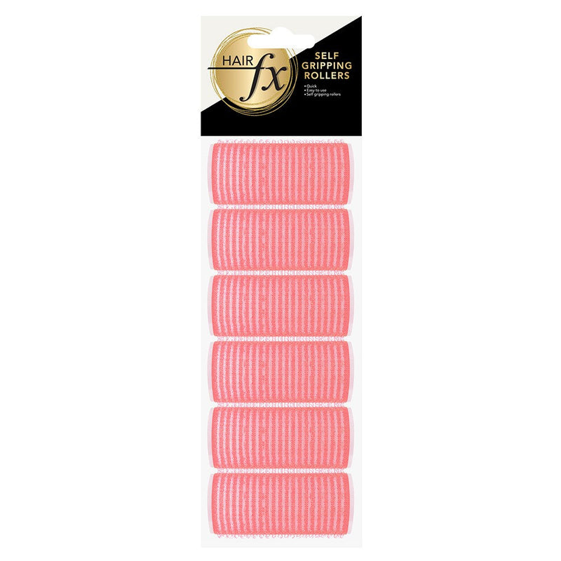 Hair FX Self Grip Rollers 24mm Pink Retail Hair FX