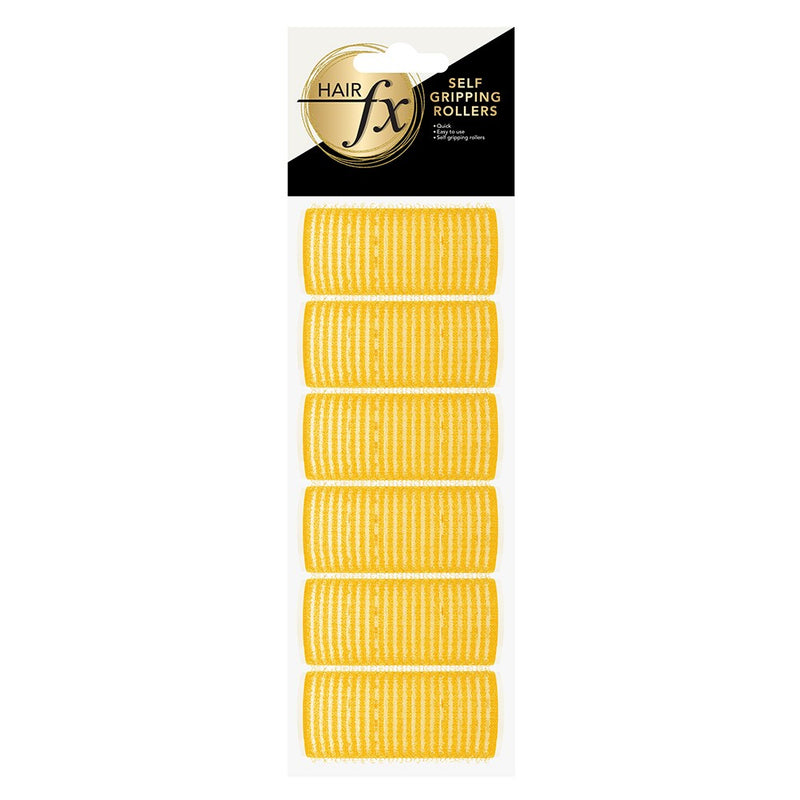Hair FX Self Gripping 33mm Yellow 6pk Retail Hair FX