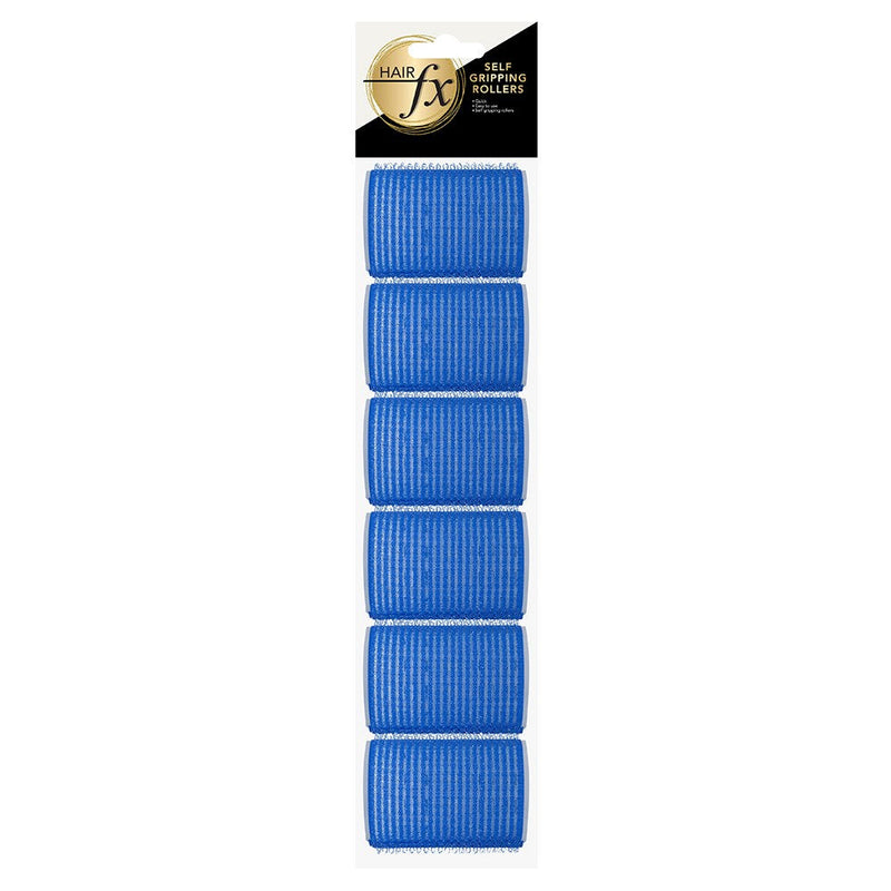Hair FX Magic Grip Velcro Rollers 12pc 40mm Royal Blue Retail Hair FX