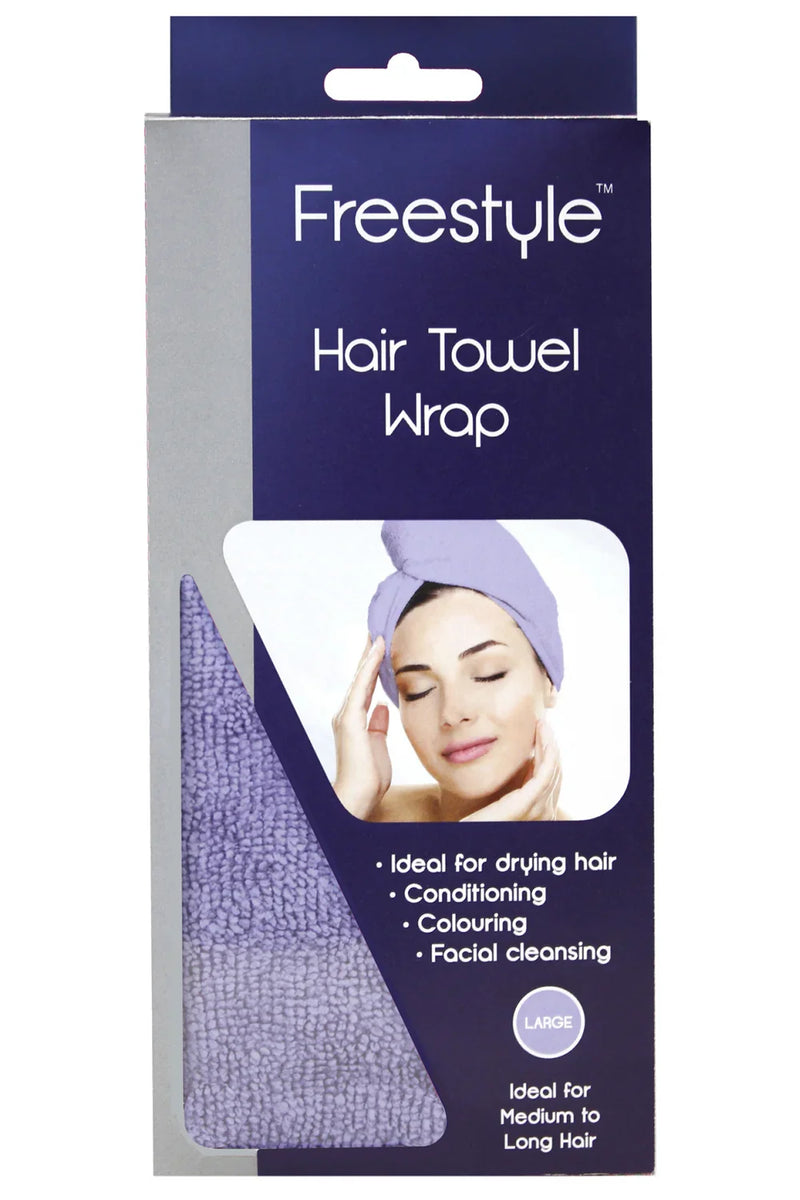 Freestyle Hair Towel Wrap Large Purple Retail Freestyle