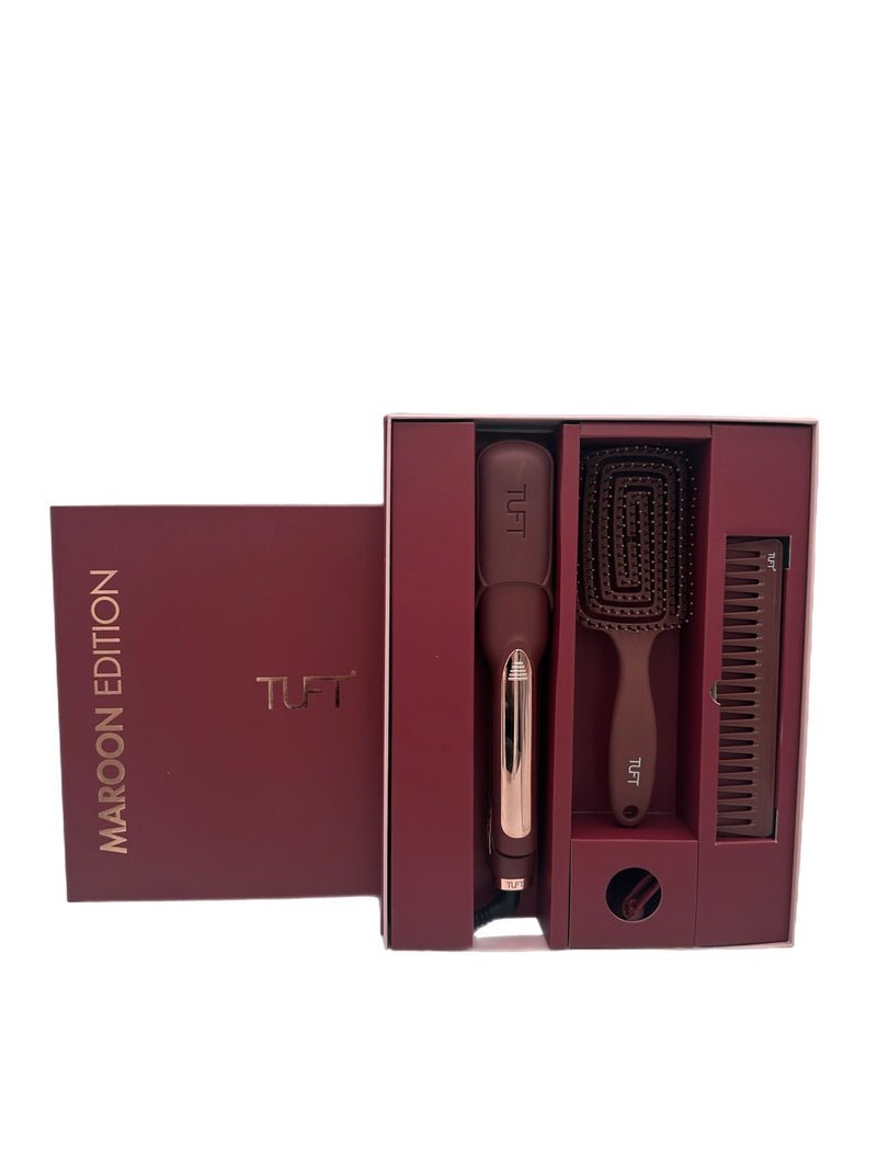 TUFT Diamond Plus 2 inch Hair Straightener Maroon Edition Gift Set Hair Straightener Tuft