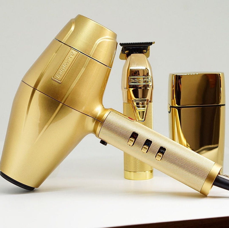 Babylisspro GoldFx Bundle Trimmer/Shaver/Hair Dryer Clipper/Trimmer/Foil Shaver/Hair Dryer Kit BaBylissPRO
