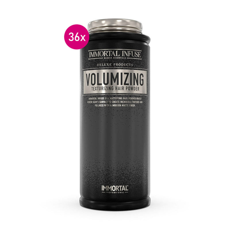 Immortal Infuse Volume Mattifying Hair Styling Powder 30gr Black - Bonus 33% Free - 36 Piece with Display Stand Styling Powder Immortal