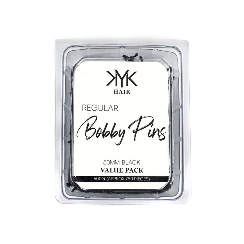 KYK Bobby Pin 50mm Black Tub 500g (approx 750 pins) Retail KYK