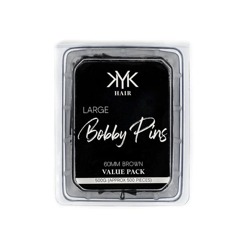 KYK Bobby Pin 60mm Brown Tub 500g (approx 500 pins) Retail KYK