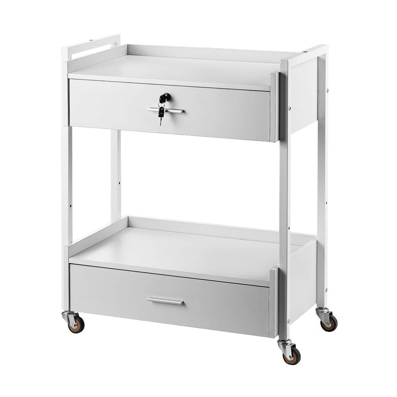 Karma Bakewell Beauty Trolley 2 Draw 08030410 - White Retail Karma
